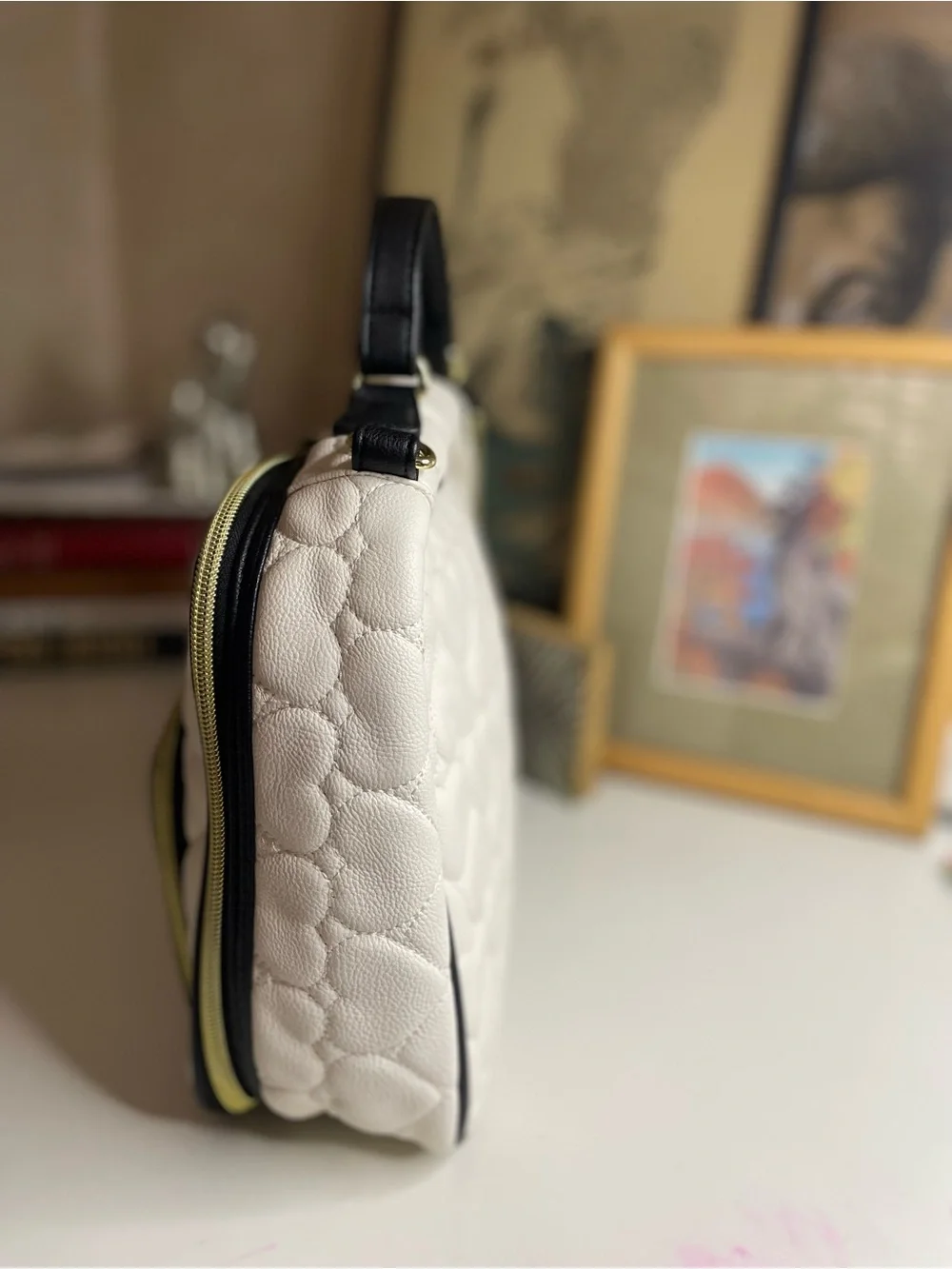 Betsey Johnson Quilted Heart-Pattern Insulated Lunch Bag